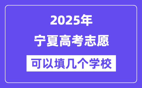 2025宁夏高考自愿能够填几个黉舍？附具体填报流程