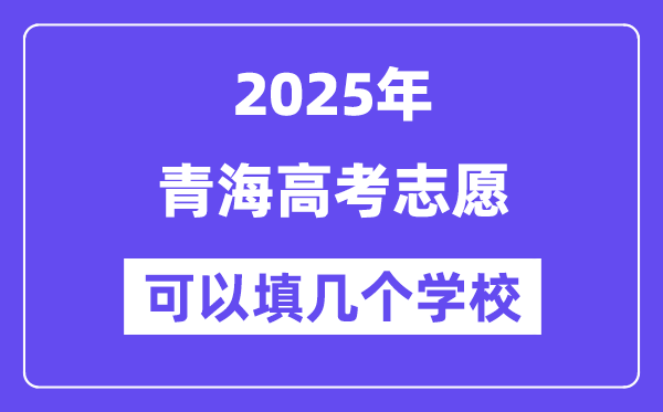 2025青海高考自愿能够填几个黉舍？附具体填报流程