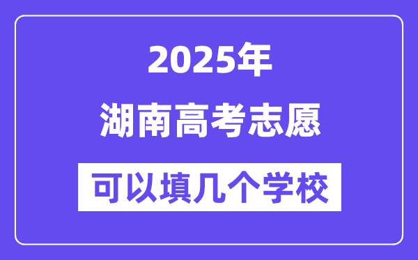 2025湖南高考自愿能够填几个黉舍？附具体填报流程