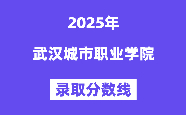 2025武汉都会职业学院登科分数线(含2024年登科环境)