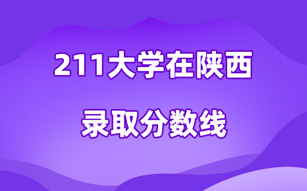 211大学在陕西登科分数线及位次一览表（2026参考）
